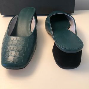 Faux croc slip on